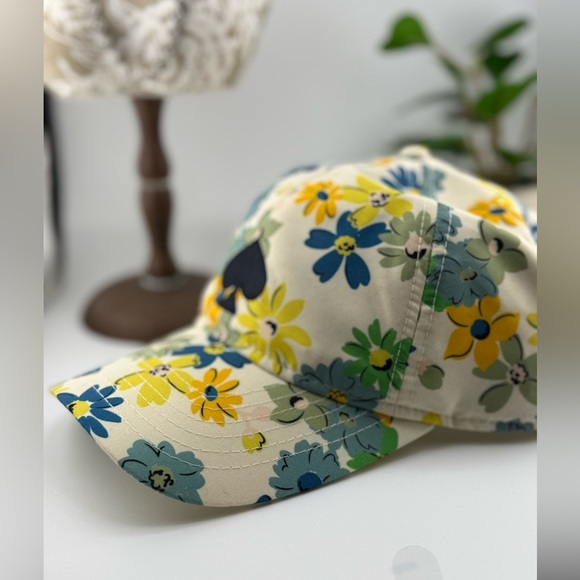 Kate Spade New York Floral Baseball Cap – Multicolor Print 🧢🌸💛💙 - Picture 5 of 6